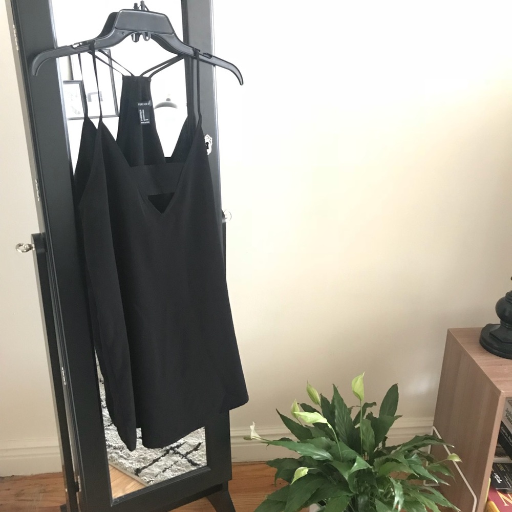 Black sexy slip dress